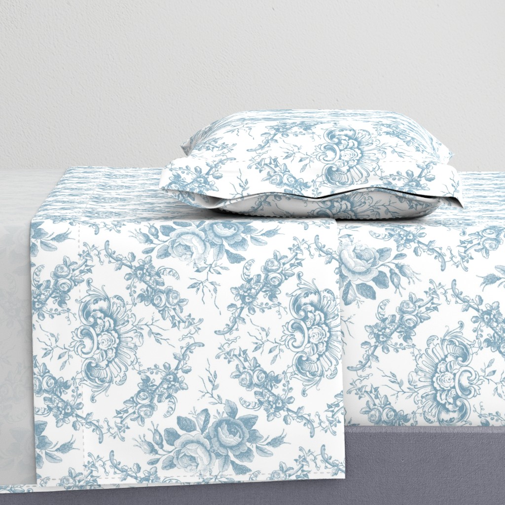 Lady Mary's Roses Blue Toile