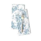 Lady Mary's Roses Blue Toile