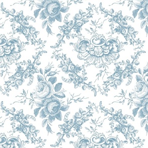 46 Waverly Blue Toile Wallpaper  WallpaperSafari