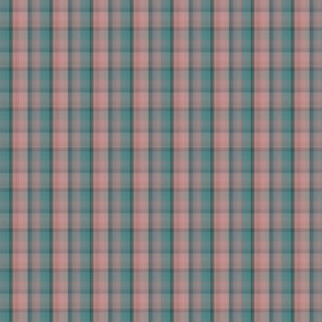 F-Turquoise-Peach Plaid