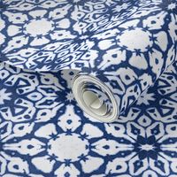 shibori starflowers indigo