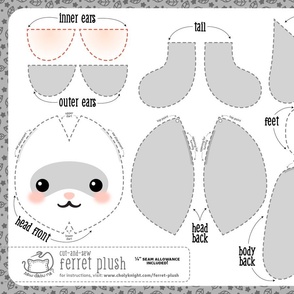 Cut & Sew Ferret Plush Gray