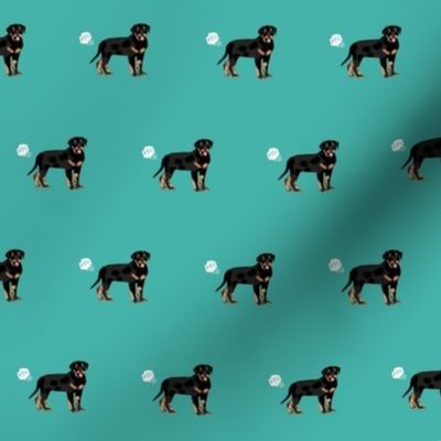 rottweiler dog fabric funny fart pure breed pets teal