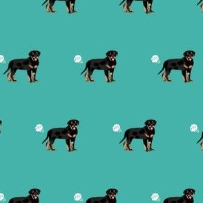 rottweiler dog fabric funny fart pure breed pets teal
