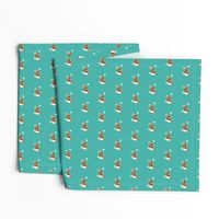 rough collie dog fabric funny fart pure breed pets teal