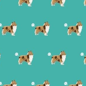 rough collie dog fabric funny fart pure breed pets teal
