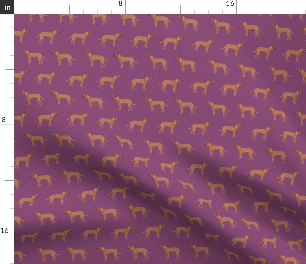 rhodesian ridgeback dog breed pet fabric purple