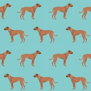 rhodesian ridgeback dog breed pet fabric blue