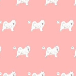 samoyed dog fabric funny fart pure breed pets pink