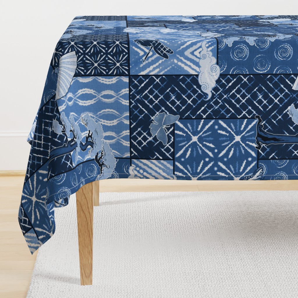 Blue Indigo Shibori Quilt