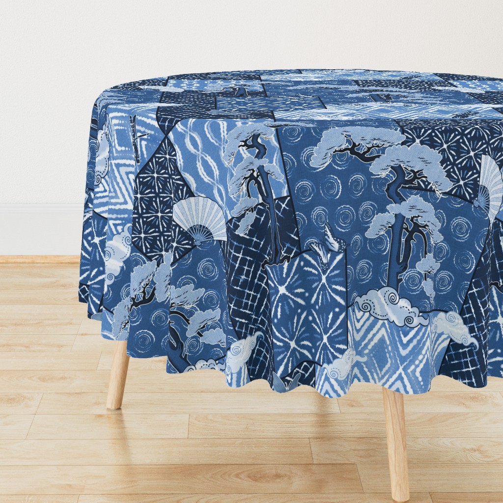 Blue Indigo Shibori Quilt