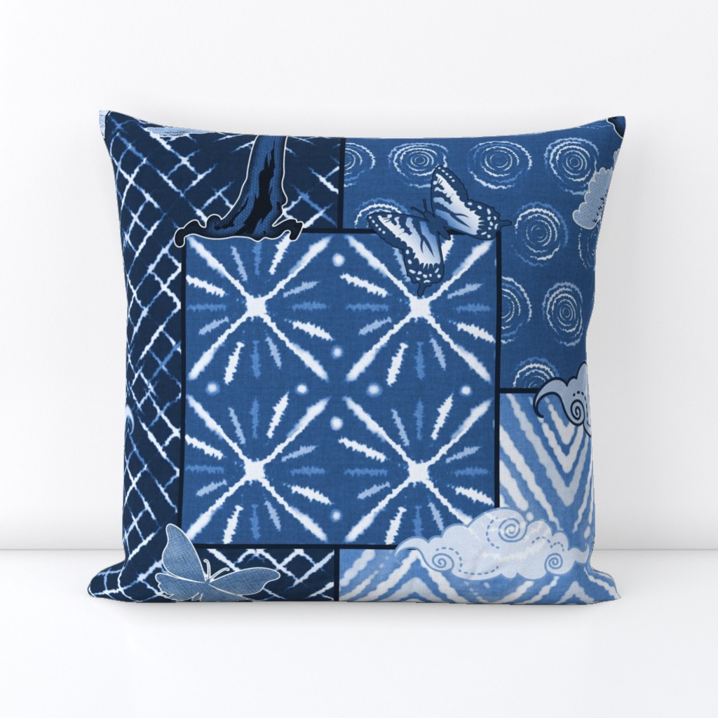 Blue Indigo Shibori Quilt