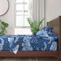 Blue Indigo Shibori Quilt