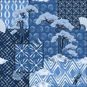 Blue Indigo Shibori Quilt