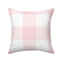 4" Millennial Pink Gingham: Pink & White Gingham Check, Buffalo Plaid Large Scale