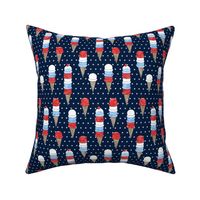 patriotic ice cream - stars on navy