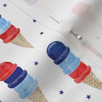 patriotic ice cream - blue stars