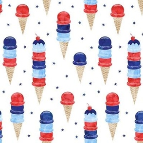 patriotic ice cream - blue stars