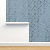 Arrows on Linen - Muted blue