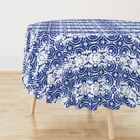 shibori circleflower indigo