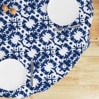 shibori tic tac toe indigo