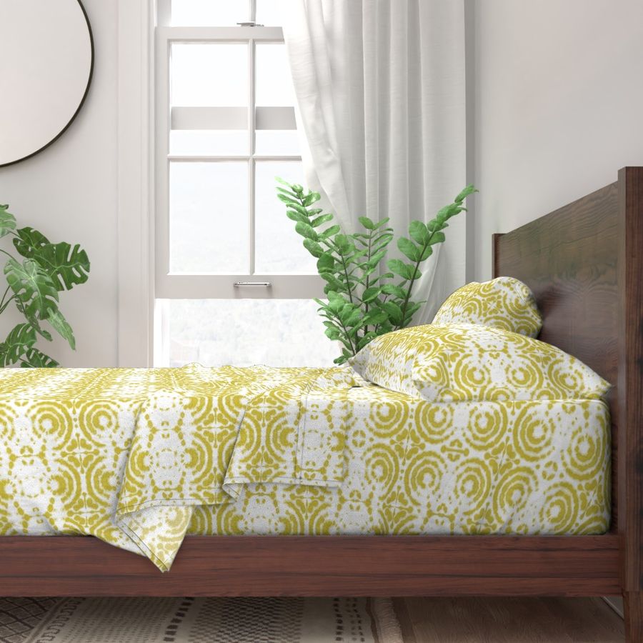 shibori circleflower lime