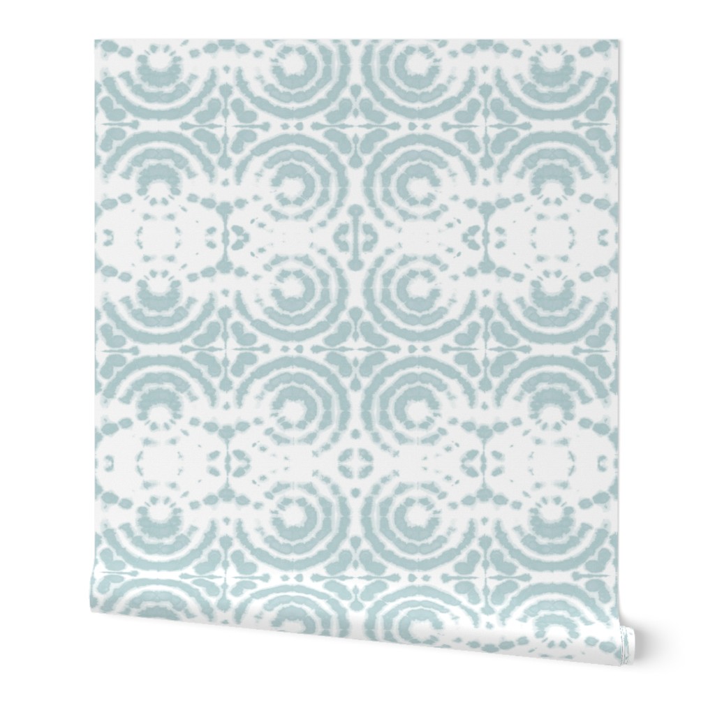 shibori circleflower ice blue