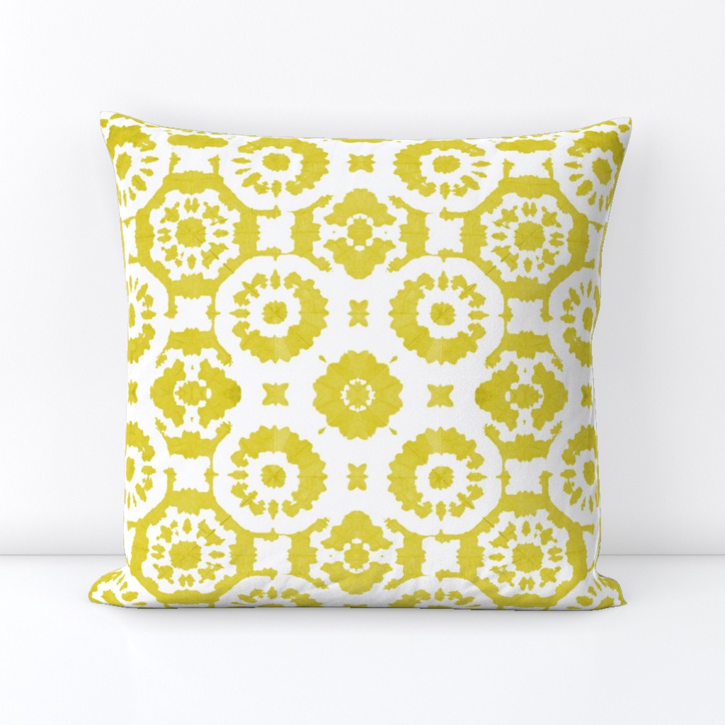 shibori  dotflowers lime