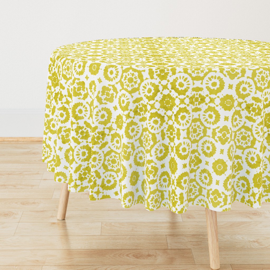 shibori  dotflowers lime