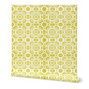 shibori  dotflowers lime