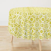 shibori  dotflowers lime