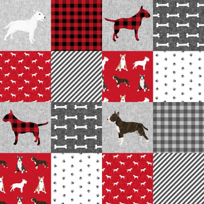 bull terrier pet quilt a dog breed fabric cheater quilt wholecloth