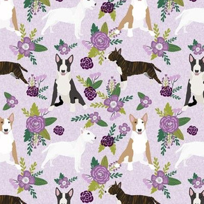 bull terrier pet quilt c dog breed fabric quilt coordinate floral