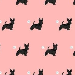 scottie funny dog fart fabric pets pure breed dogs pink