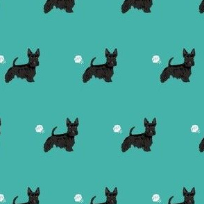 scottie funny dog fart fabric pets pure breed dogs teal