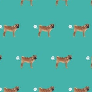 sharpei funny dog fart fabric pets pure breed dogs teal