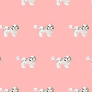 shih tzu funny dog fart fabric pets pure breed dogs pink