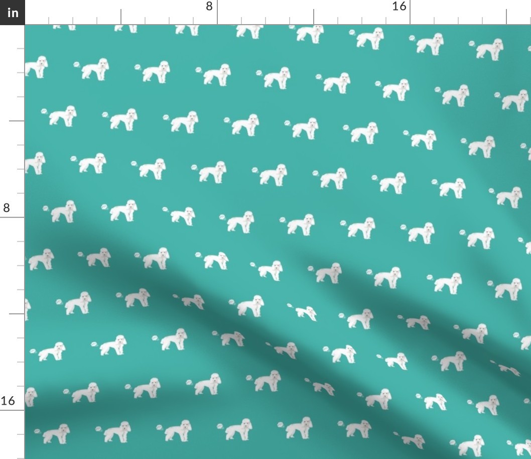 toy poodle funny dog fart fabric pets pure breed dogs teal
