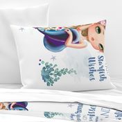 2 - 17" Pillows & 1 - 36" Lilac Mermaid Blanket
