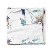 2 - 17" Pillows & 1 - 36" Lilac Mermaid Blanket