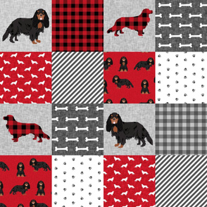 cavalier king charles spaniel black and tan pet quilt a collection cheater quilt