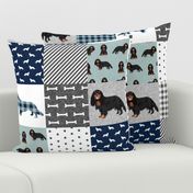 cavalier king charles spaniel black and tan pet quilt b collection cheater quilt