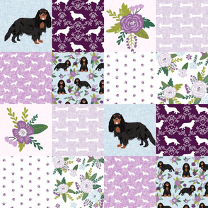 cavalier king charles spaniel black and tan pet quilt c collection cheater quilt