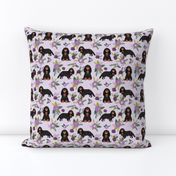cavalier king charles spaniel black and tan pet quilt c collection floral
