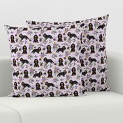 cavalier king charles spaniel black and tan pet quilt c collection floral