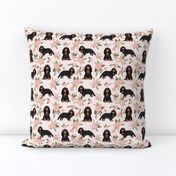 cavalier king charles spaniel black and tan pet quilt d collection floral