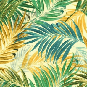 Palm Leaves in yellow