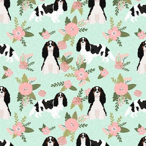 cavalier king charles spaniel tricolored pet quilt d dog nursery fabric coordinate floral