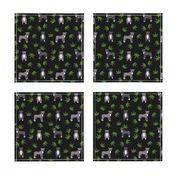 420 Pitbulls - dog pitbull, weed, pattern - black