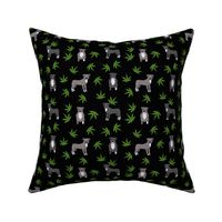 420 Pitbulls - dog pitbull, weed, pattern - black